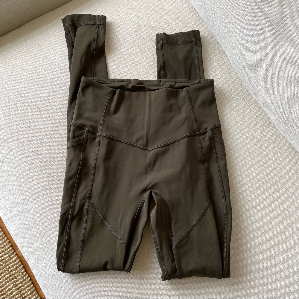 Lululemon High-Waisted Dark Green Leggings